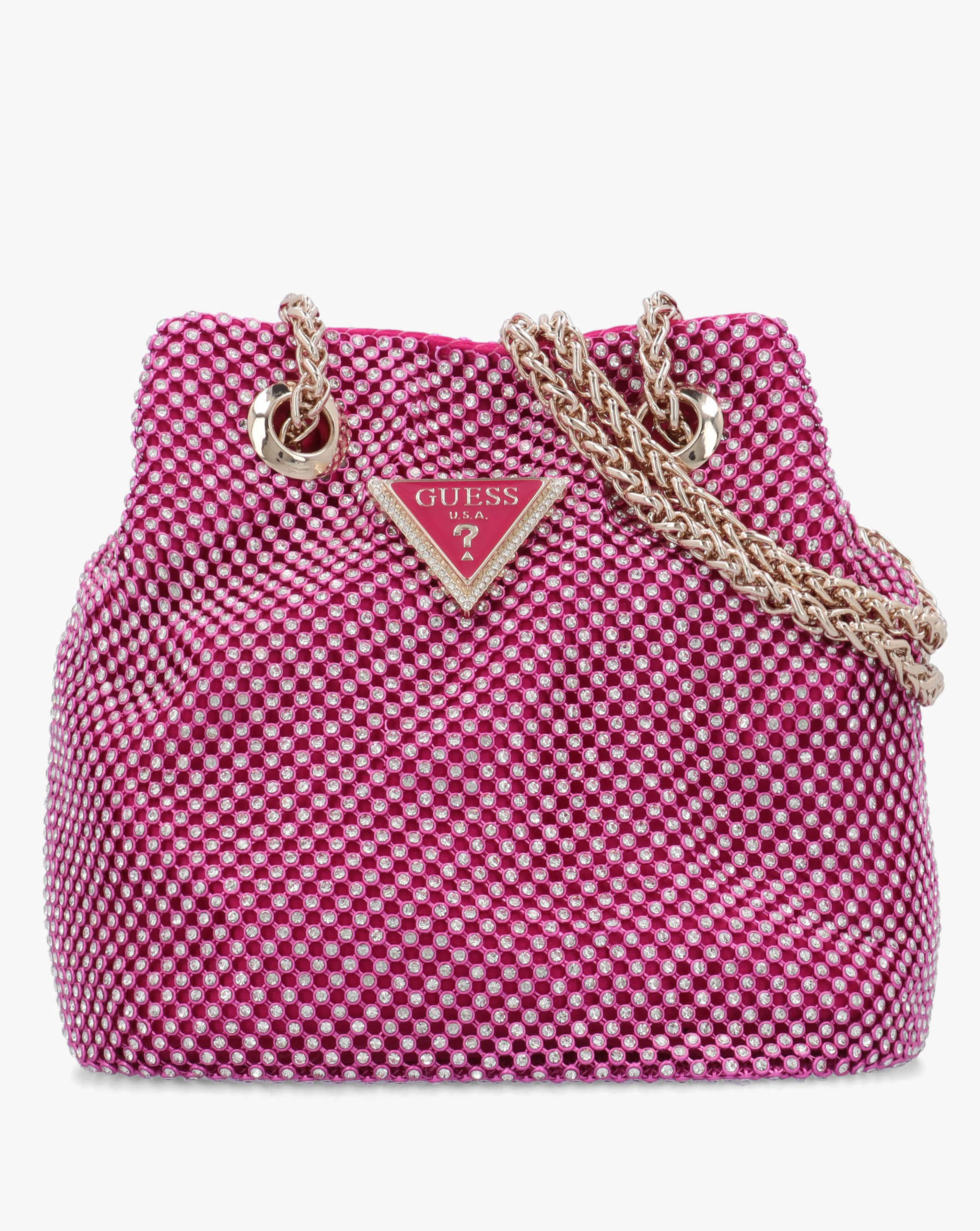 New In - Guess Zalina Diamante Chain Mesh Pouch