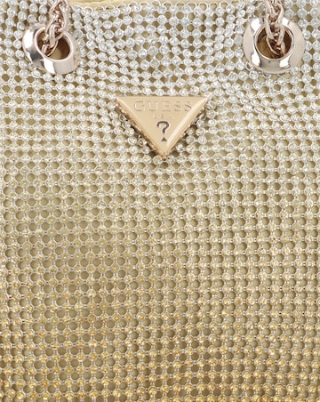 Guess Zalina Gold Diamante Chain Mesh Pouch