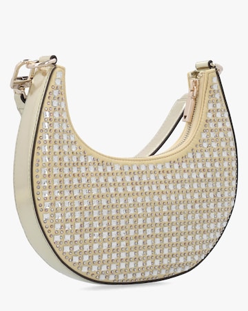 Guess Small Lua Gold Embellished Hobo Bag