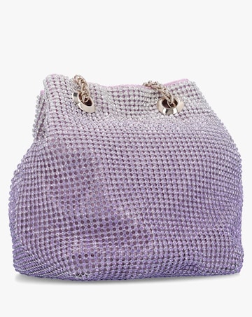 Guess Zalina Orchid Diamante Chain Mesh Pouch