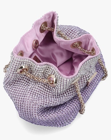 Guess Zalina Orchid Diamante Chain Mesh Pouch