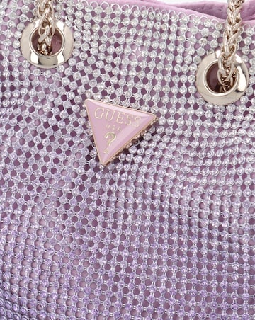 Guess Zalina Orchid Diamante Chain Mesh Pouch