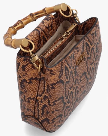 Guess Small Eire Amber Python Bucket Bag