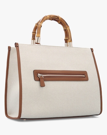 Guess Kerima Natural Latte Logo Tote Bag