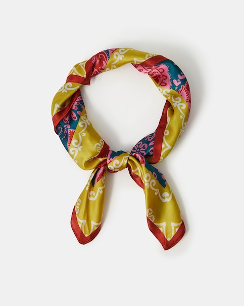 New In - Accessorize Tropical Print Satin Scarf