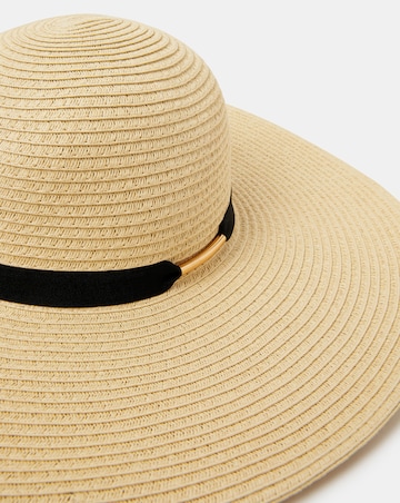 Accessorize Floppy Straw Hat