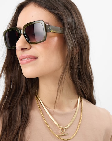 Accessorize Rectangle Frame Sunglasses