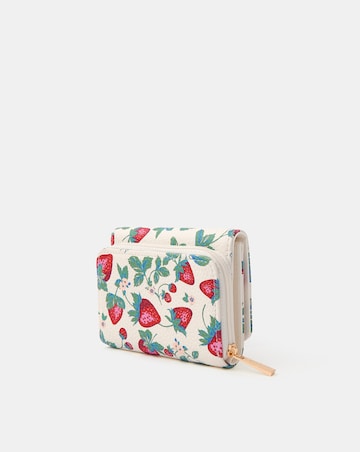 Accessorize Strawberry Print Tri-Fold Purse