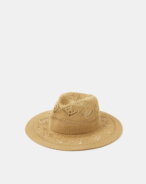 Accessorize Woven Fedora Hat