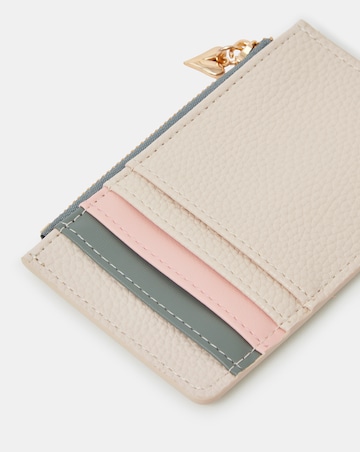Accessorize Floral Embroidered Initial Card Holder