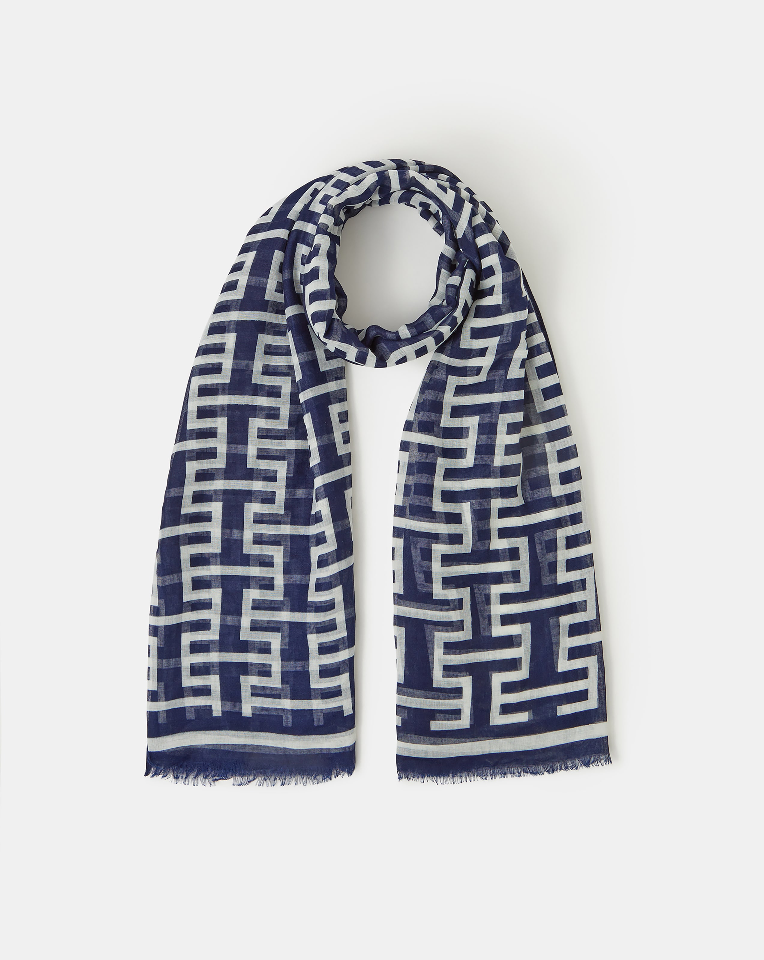 New In - Accessorize Geometric Print Scarf