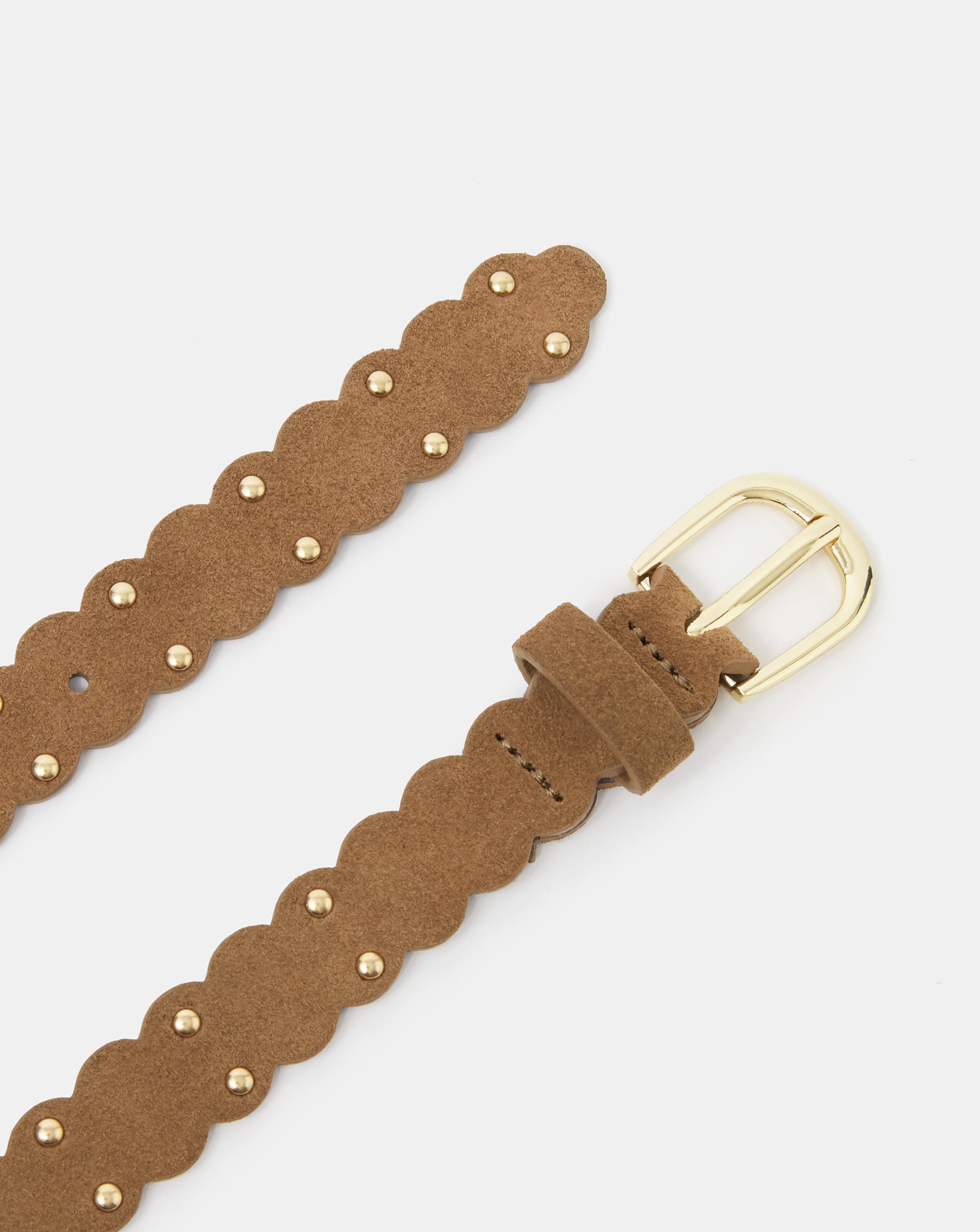 New In - Accessorize Slim Stud Suede Belt