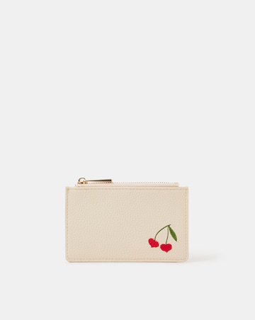 Accessorize Cherry Embroidered Card Holder