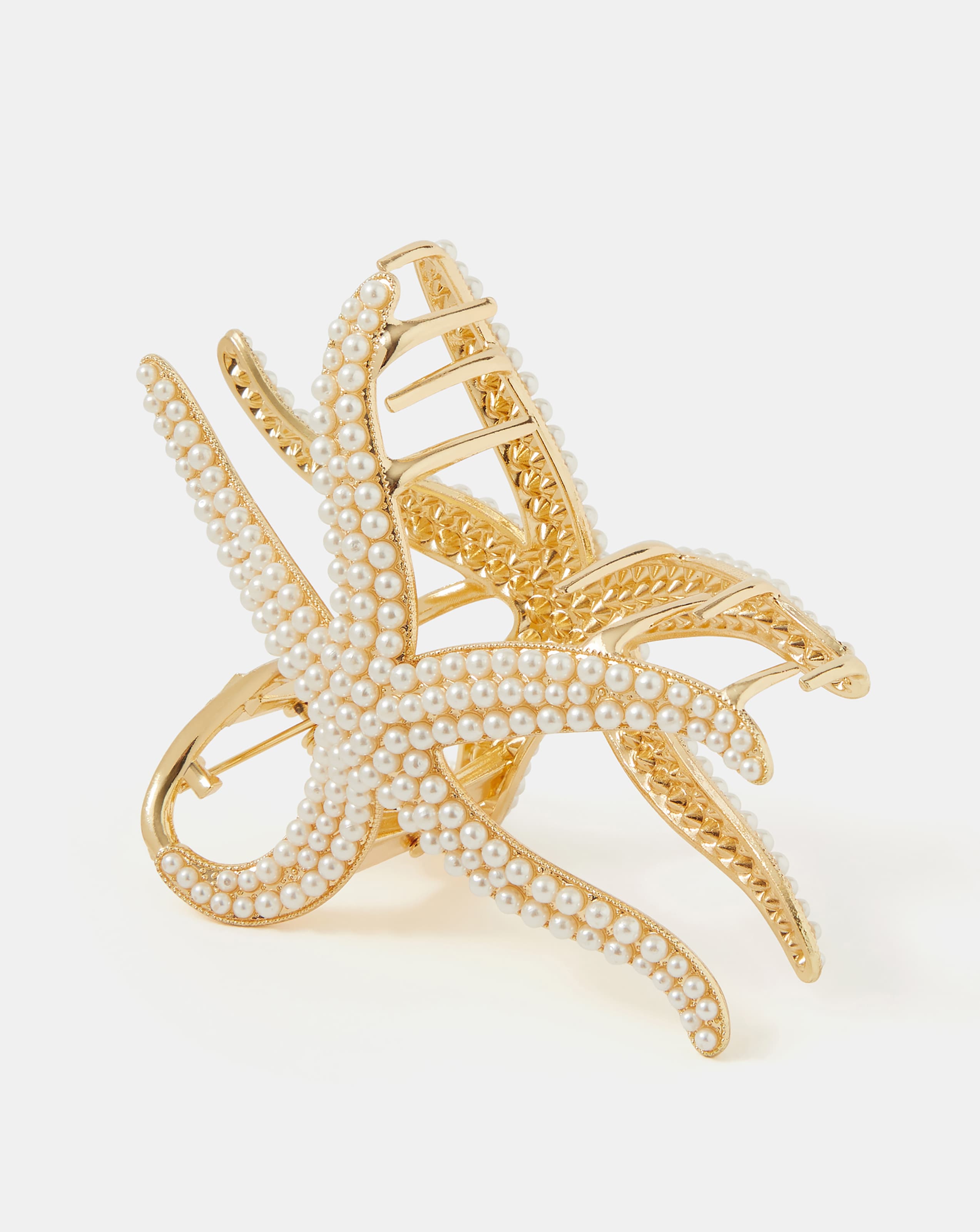 New In - Accessorize Pearl Starfish Claw Clip