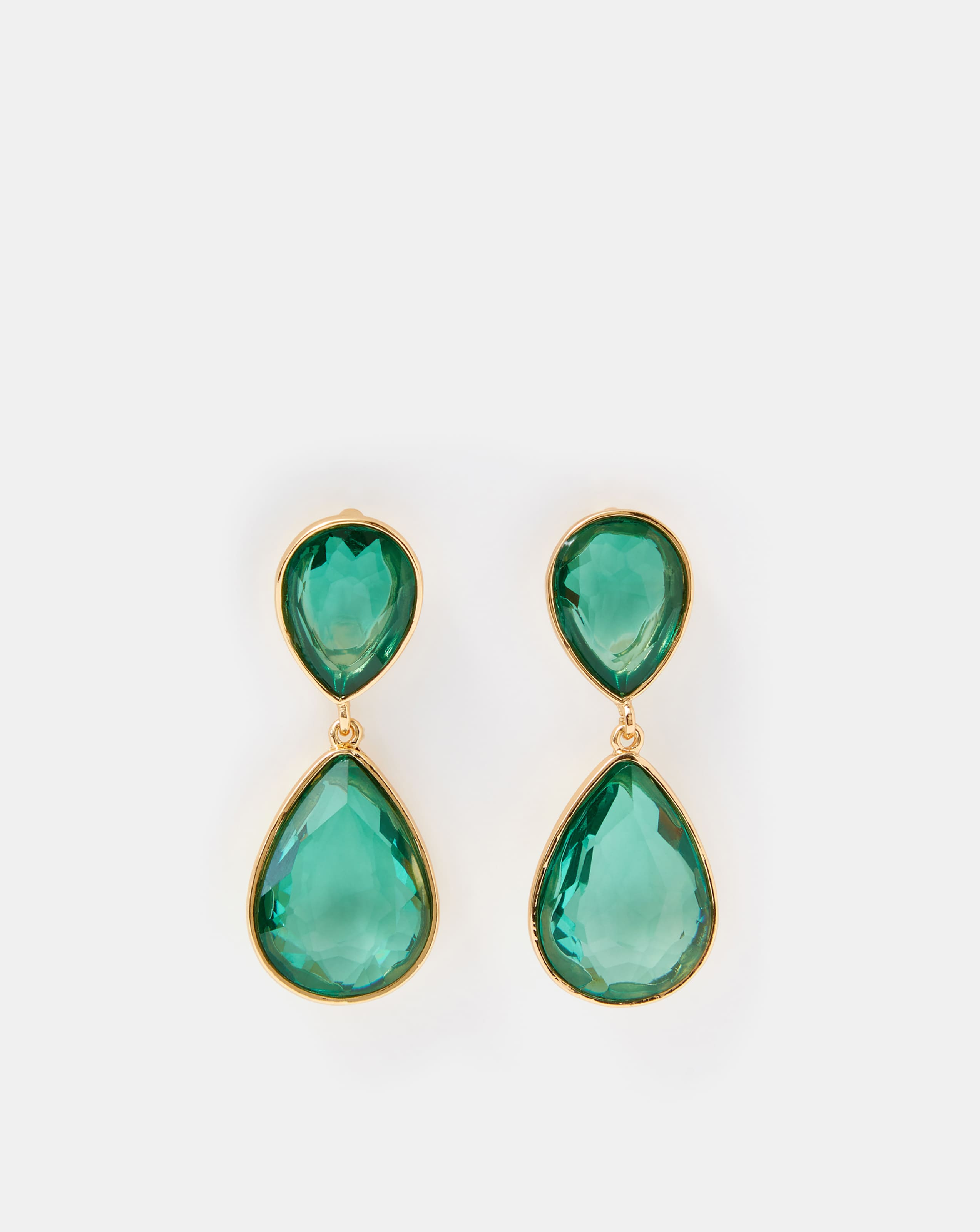 New In - Accessorize Double Gem Teardrop Earrings