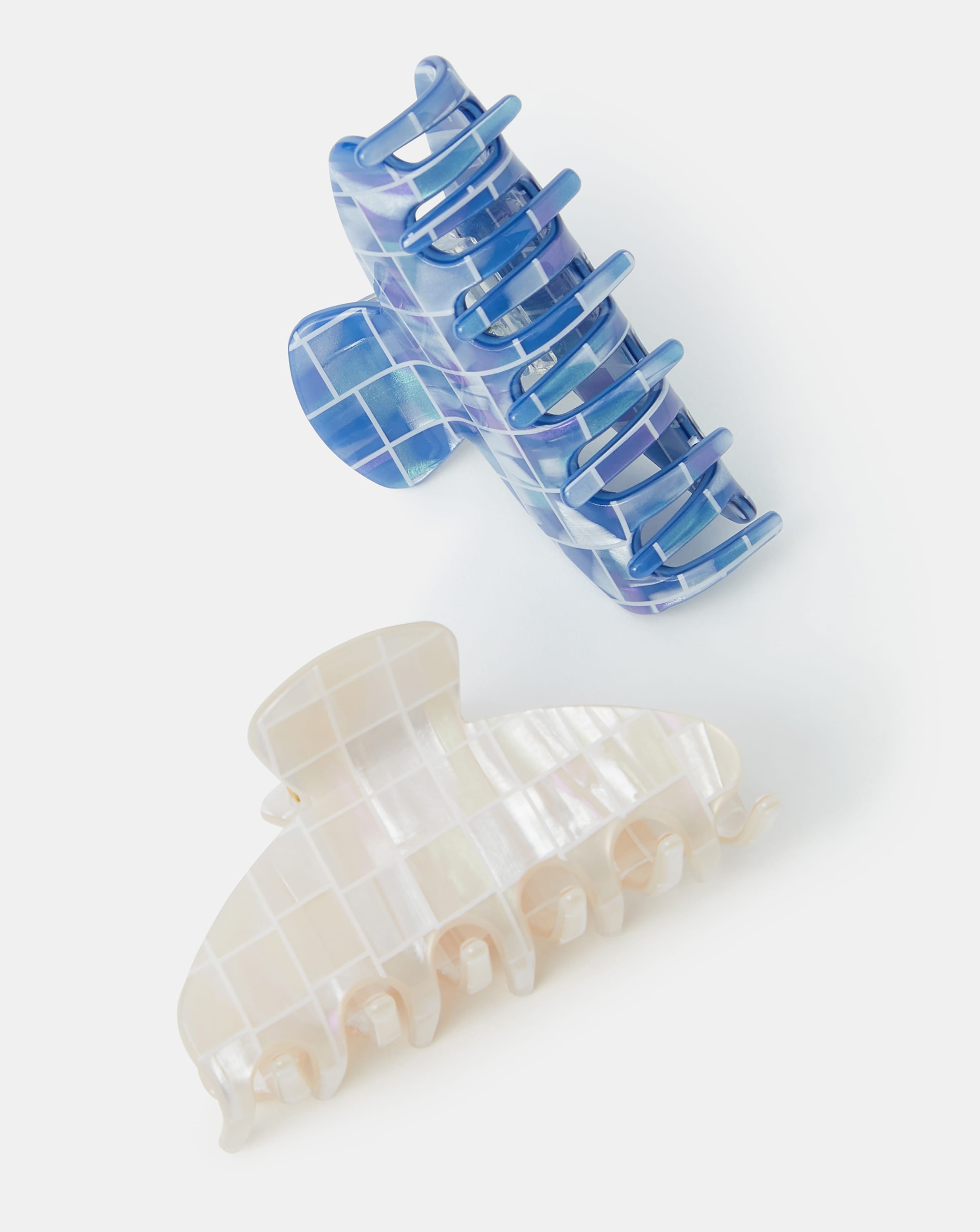 New In - Accessorize 2-Pack Tile Resin Claw Clips