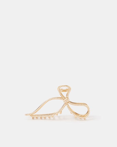 Accessorize Pearl Bow Claw Clip