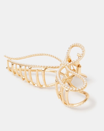 Accessorize Pearl Bow Claw Clip
