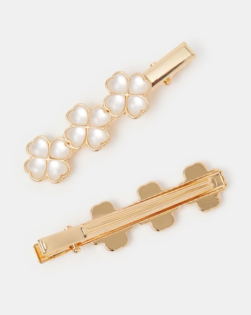Accessorize 2-Pack Lucky Clover Hair Clips
