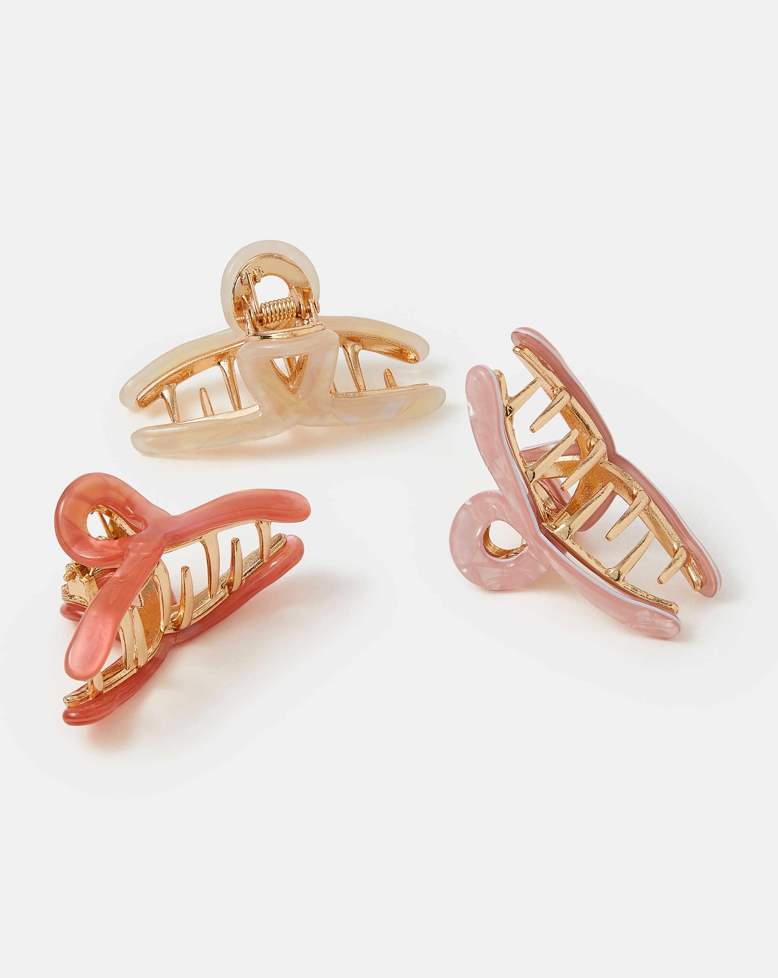 New In - Accessorize 3-Pack Mini Twist Claw Clips