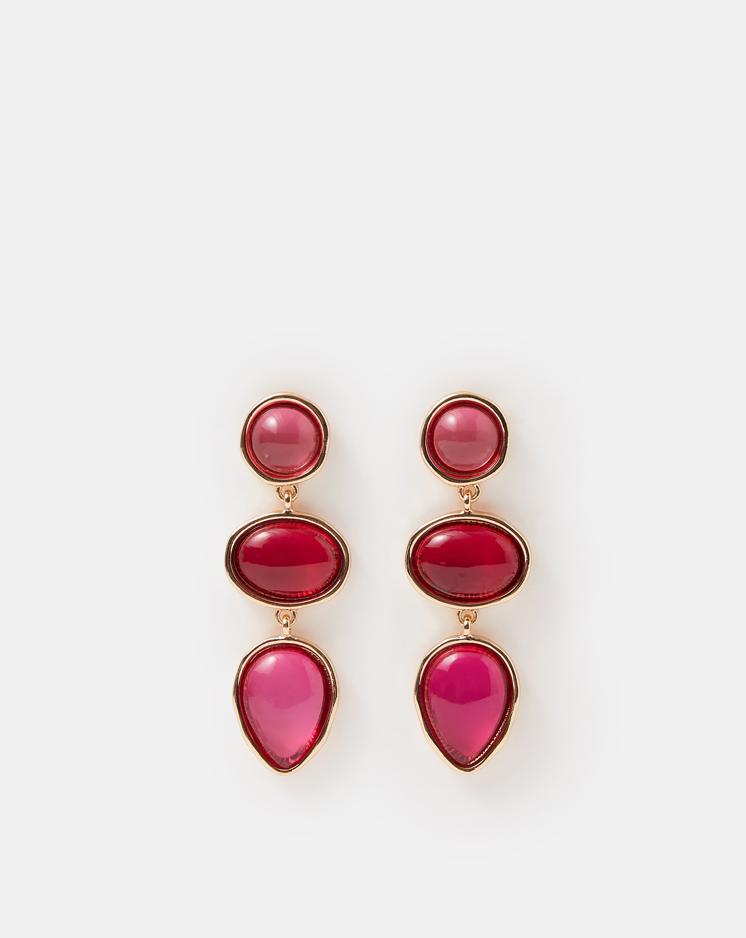 New In - Accessorize Triple Stone Drop Earrings