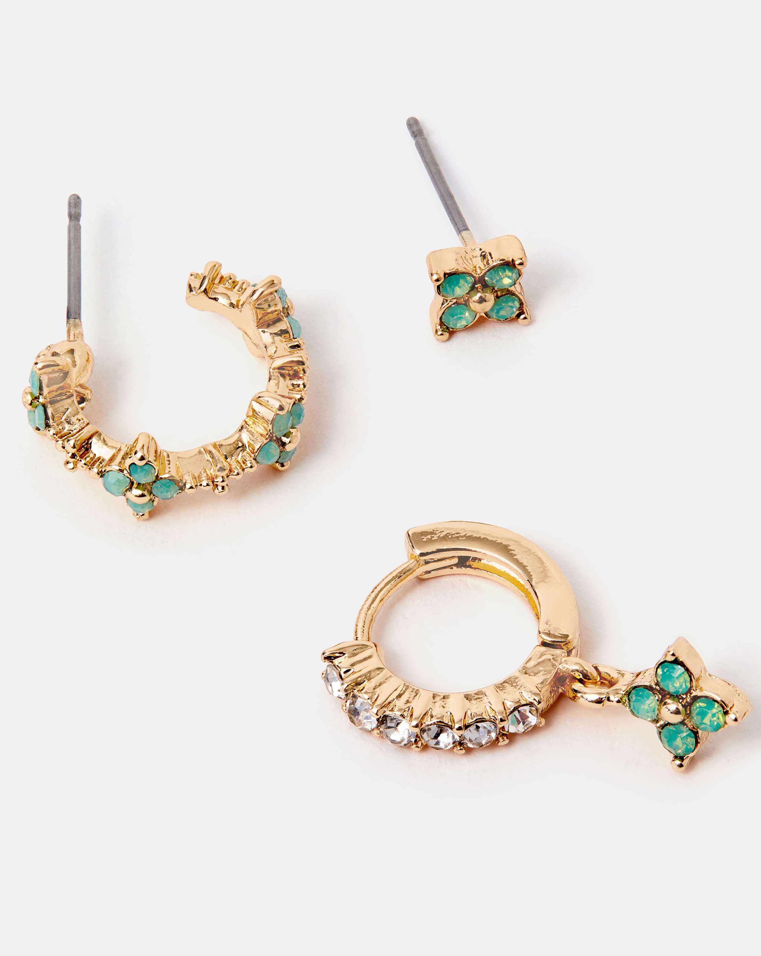 New In - Accessorize Flower Stud & Hoop Earrings
