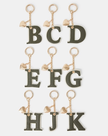 Accessorize Initial Heart Bag Charm