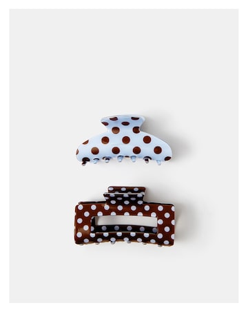 Accessorize 2-Pack Polka Dot Claw Clips
