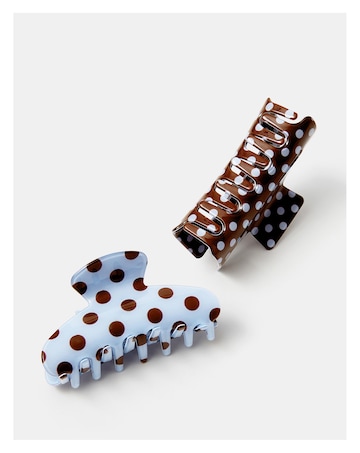 Accessorize 2-Pack Polka Dot Claw Clips