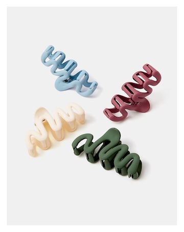 Accessorize 4-Pack Mini Wiggle Claw Clip