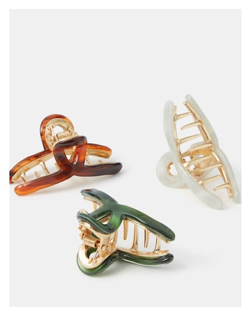 Accessorize 3-Pack Mini Twist Claw Clips