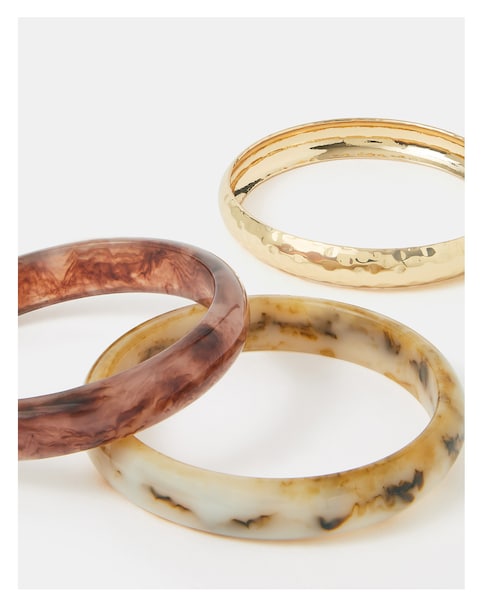 Accessorize 3-Pack Mix Resin Bangles