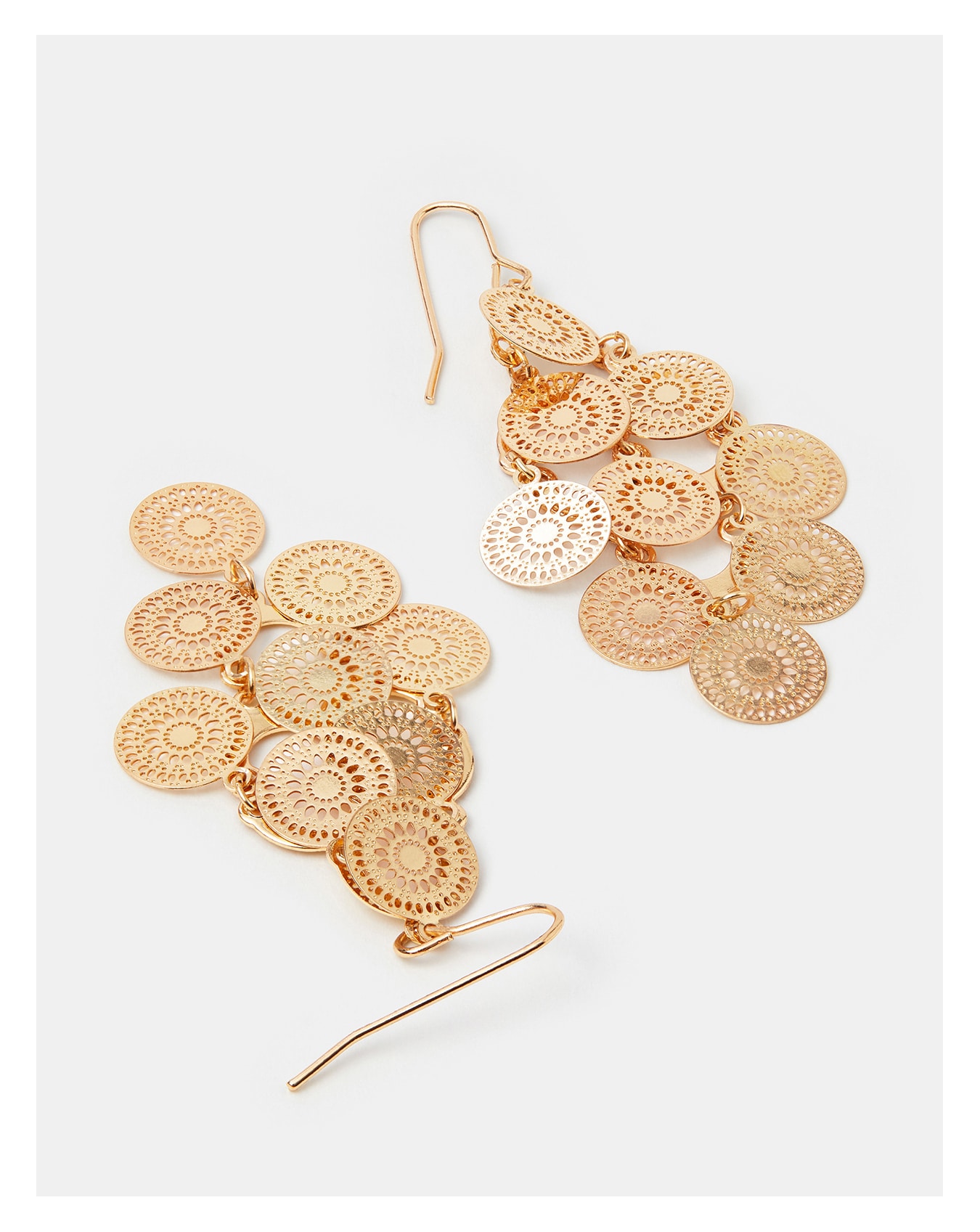 New In - Accessorize Filigree Disc Drop Earrings