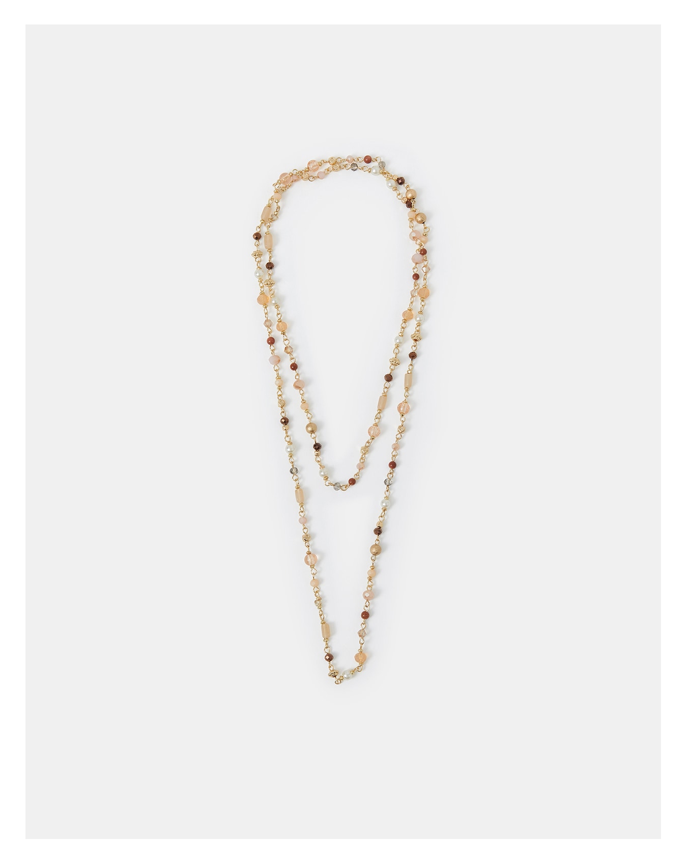 New In - Accessorize Long Bead Chain Necklace