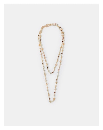 Accessorize Long Bead Chain Necklace