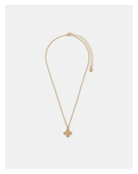 Accessorize Clover Pendant Necklace
