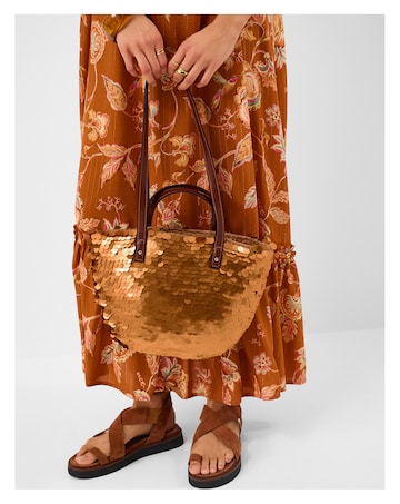 Accessorize Sequin Woven Beach Bag