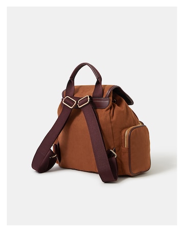 Accessorize Pocket Faux Suede Backpack