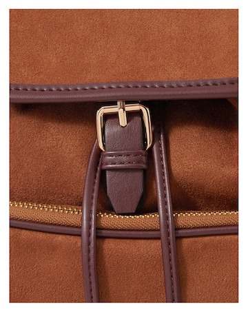 Accessorize Pocket Faux Suede Backpack