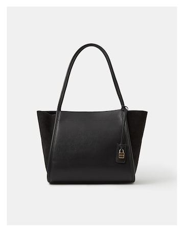 Accessorize Padlock Charm Faux Suede Bag
