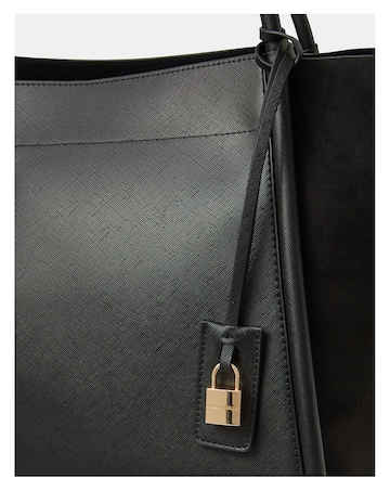 Accessorize Padlock Charm Faux Suede Bag
