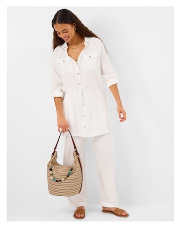 Accessorize Stripe Charm Shoulder Bag