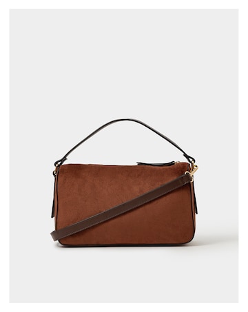 Accessorize Faux Suede Handheld Bag