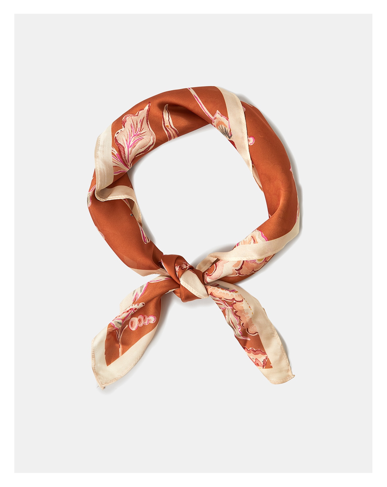 New In - Accessorize Floral Square Satin Scarf