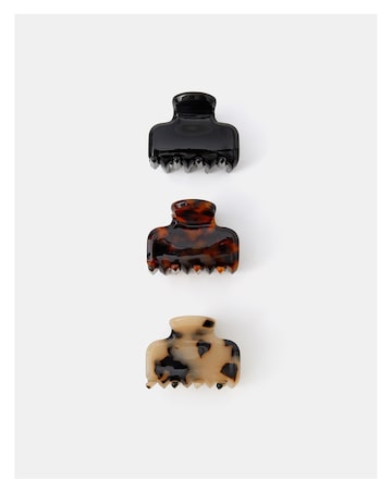 Accessorize 3-Pack Mini Tort Claw Clips