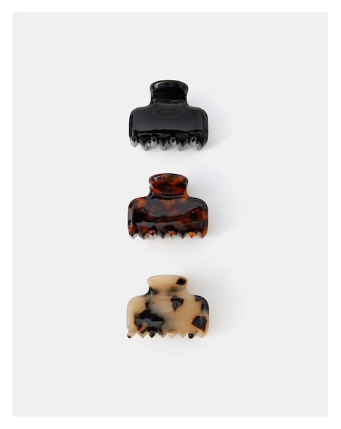 Accessorize 3-Pack Mini Tort Claw Clips