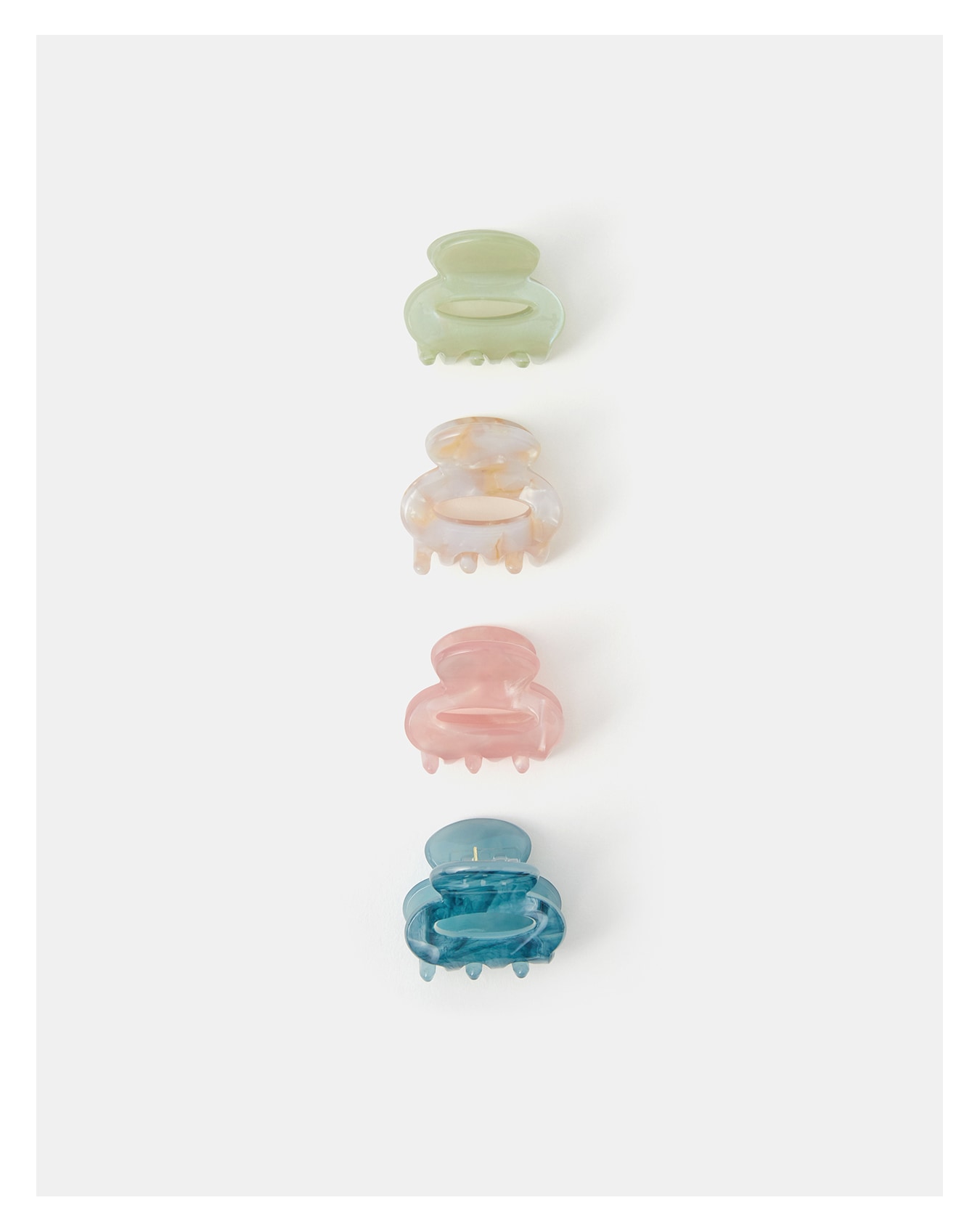 New In - Accessorize 4-Pack Mini Oval Claw Clips