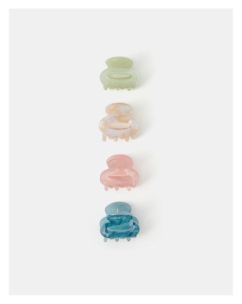 Accessorize 4-Pack Mini Oval Claw Clips