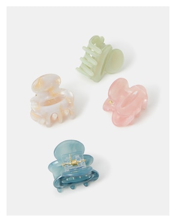 Accessorize 4-Pack Mini Oval Claw Clips