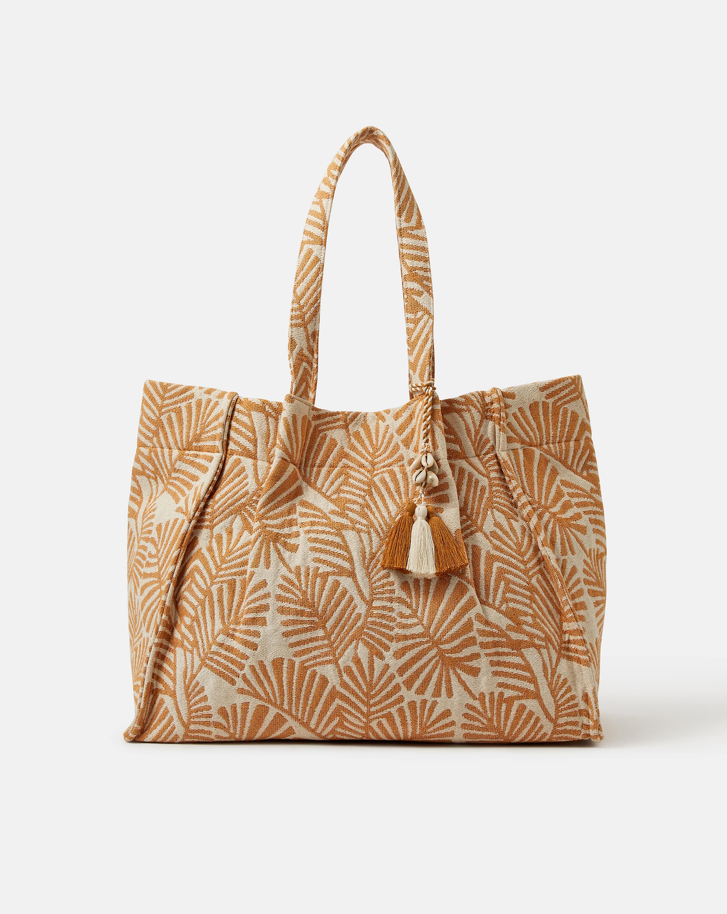 New In - Accessorize Palm Print Beach Tote Bag